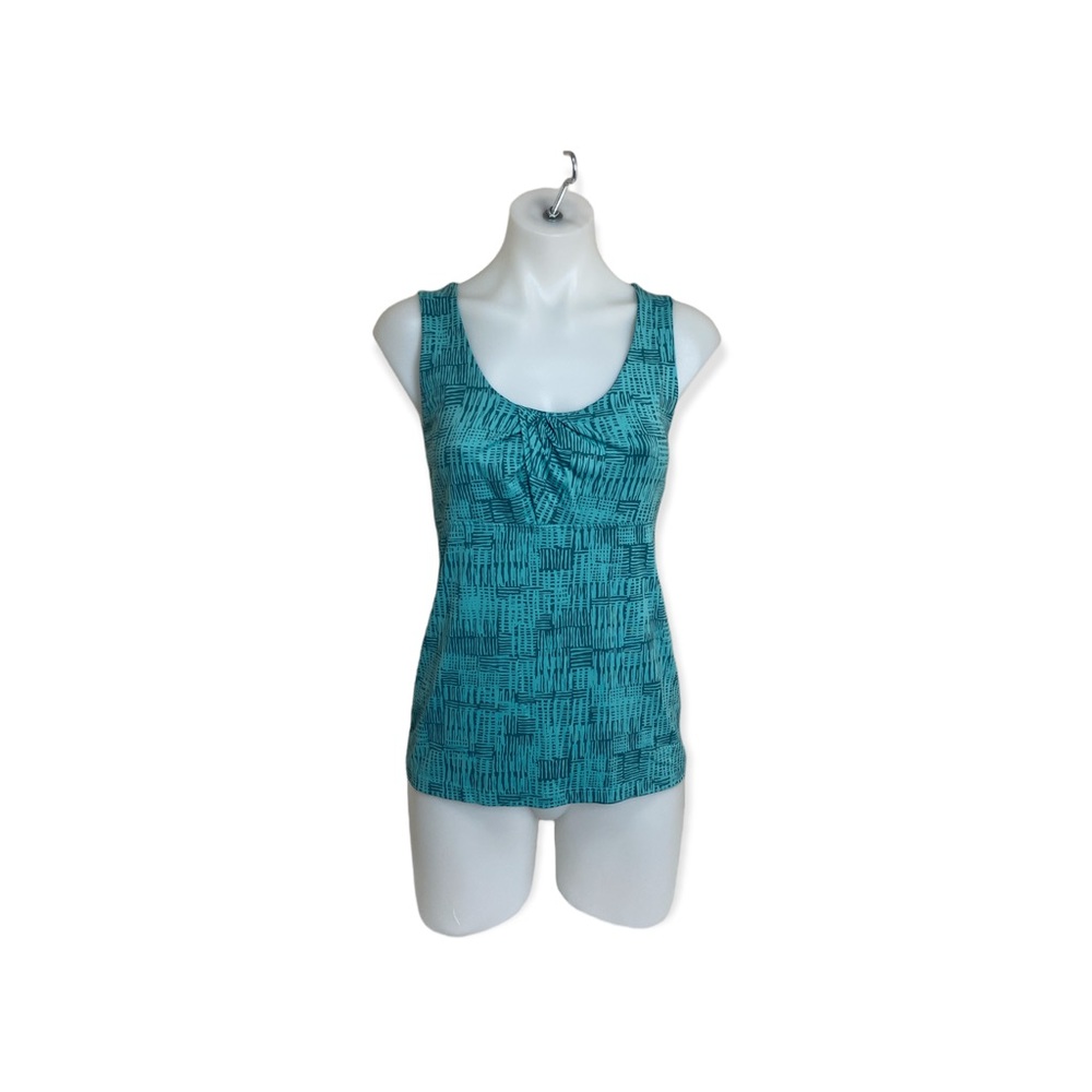 Patagonia Tank Top Ruched Neck Green